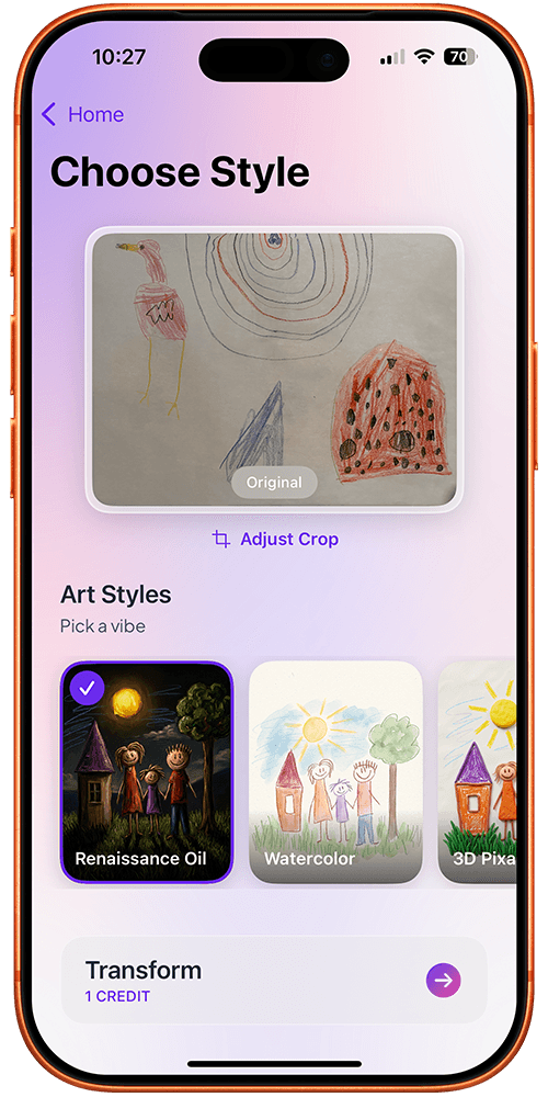 Doodle Genie app - Upload